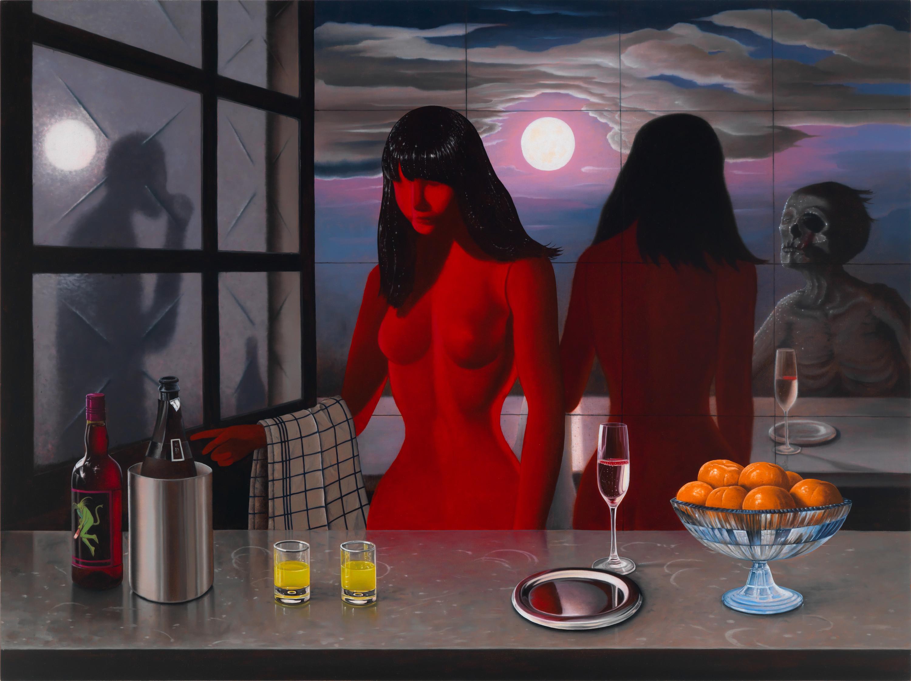 Ghoul at a Bar (after Manet) - John Stark Lea Gryze